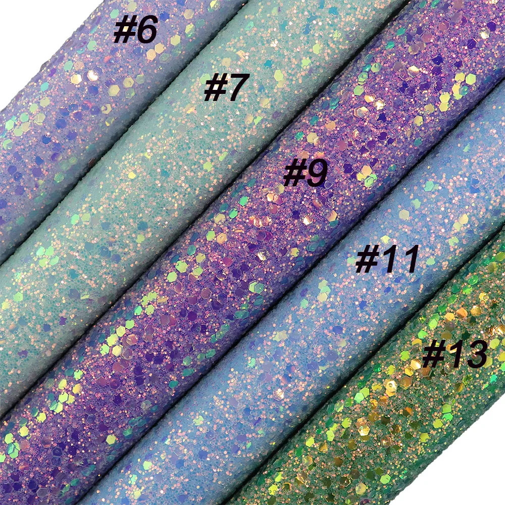 Блестящая Радужная блестящая ткань 30x134 см белая мягкая войлочная подложка