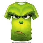 2020New сплошным принтом 3d футболка, забавная Мужская футболка, зеленая футболка с принтом летняя футболка с круглым вырезом и повседневные Повседневное забавная футболка зеленого Монстра футболка