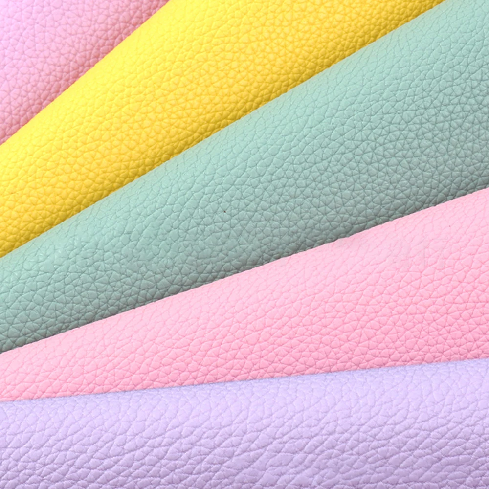 

6pcs/set 20*33cm Lychee Pattern Faux Leather Sheets Synthetic Leather Fabric For Bow Earring Handbags Scrapbook DIY Crafts