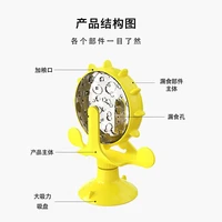 new cat toy funny cat windmill turntable slow food leaking device feeding funny toy