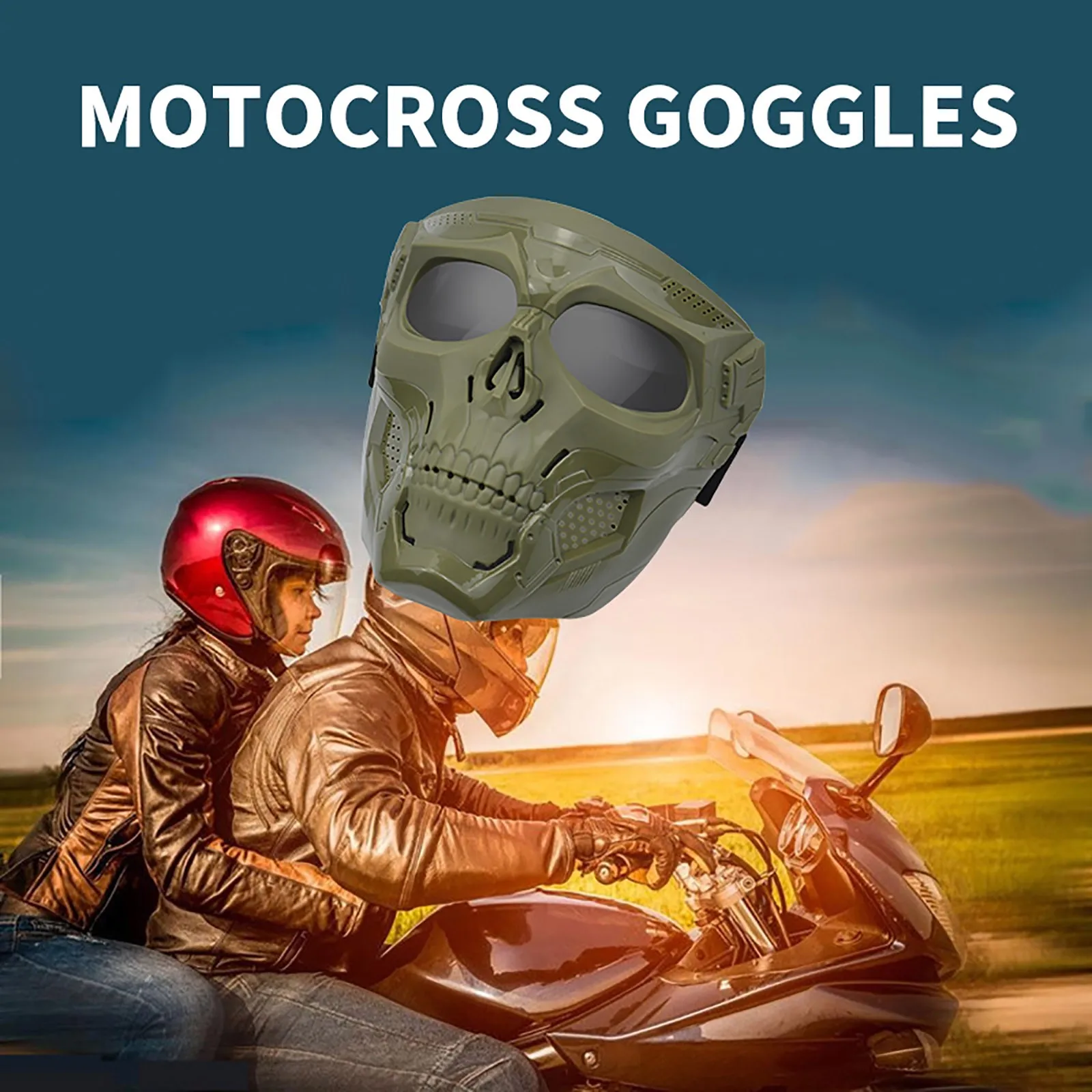 Мотоциклетные очки маска на шлем ветрозащитные для езды мотоцикле и открытом