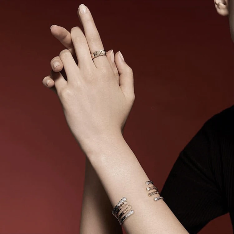 Модный Роскошный бренд новый дизайн классический волнистый боковой ромбовидный