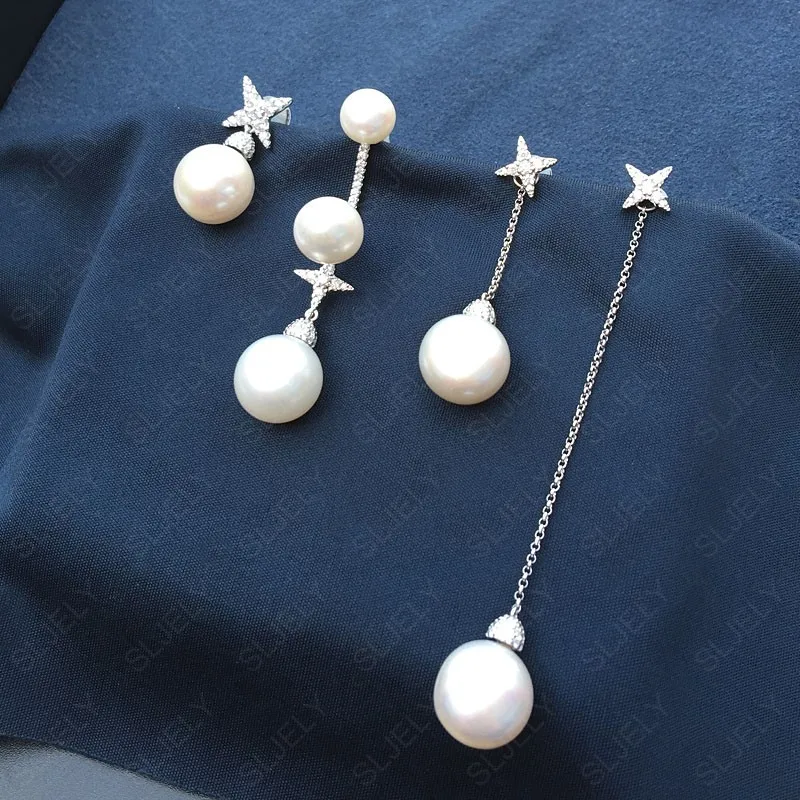 Женские серьги подвески из серебра 925 пробы с фианитом|Серьги-подвески| |