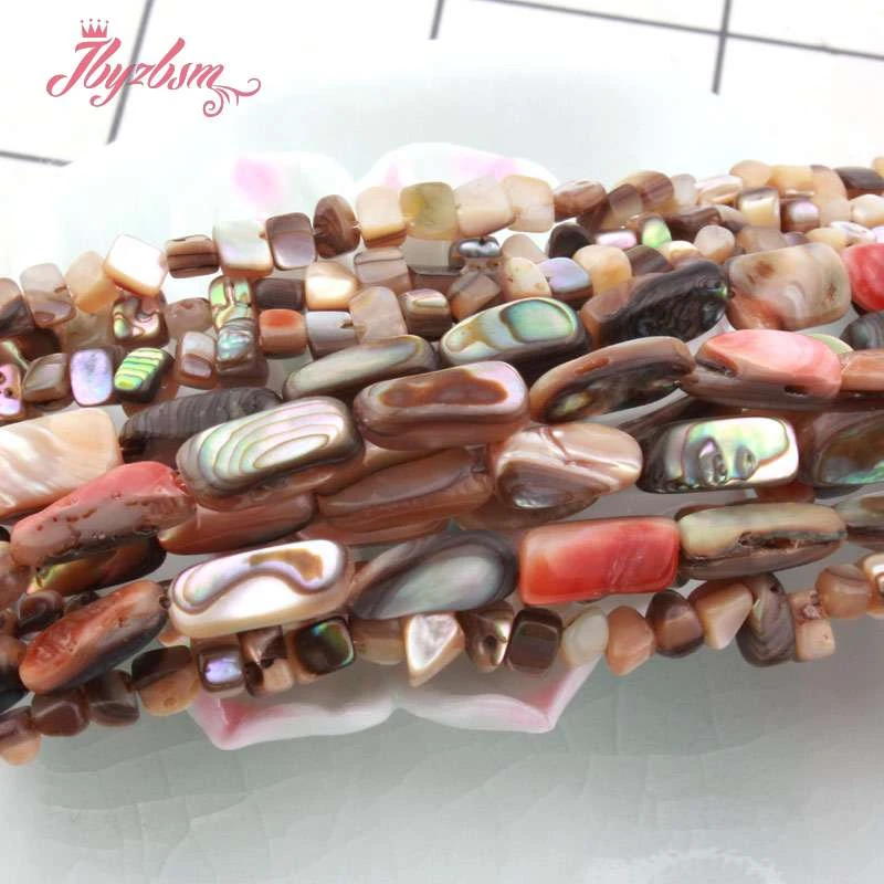 4x10-5x11mm нерегулярные многоцветный раковина абалона бусы из натурального камня