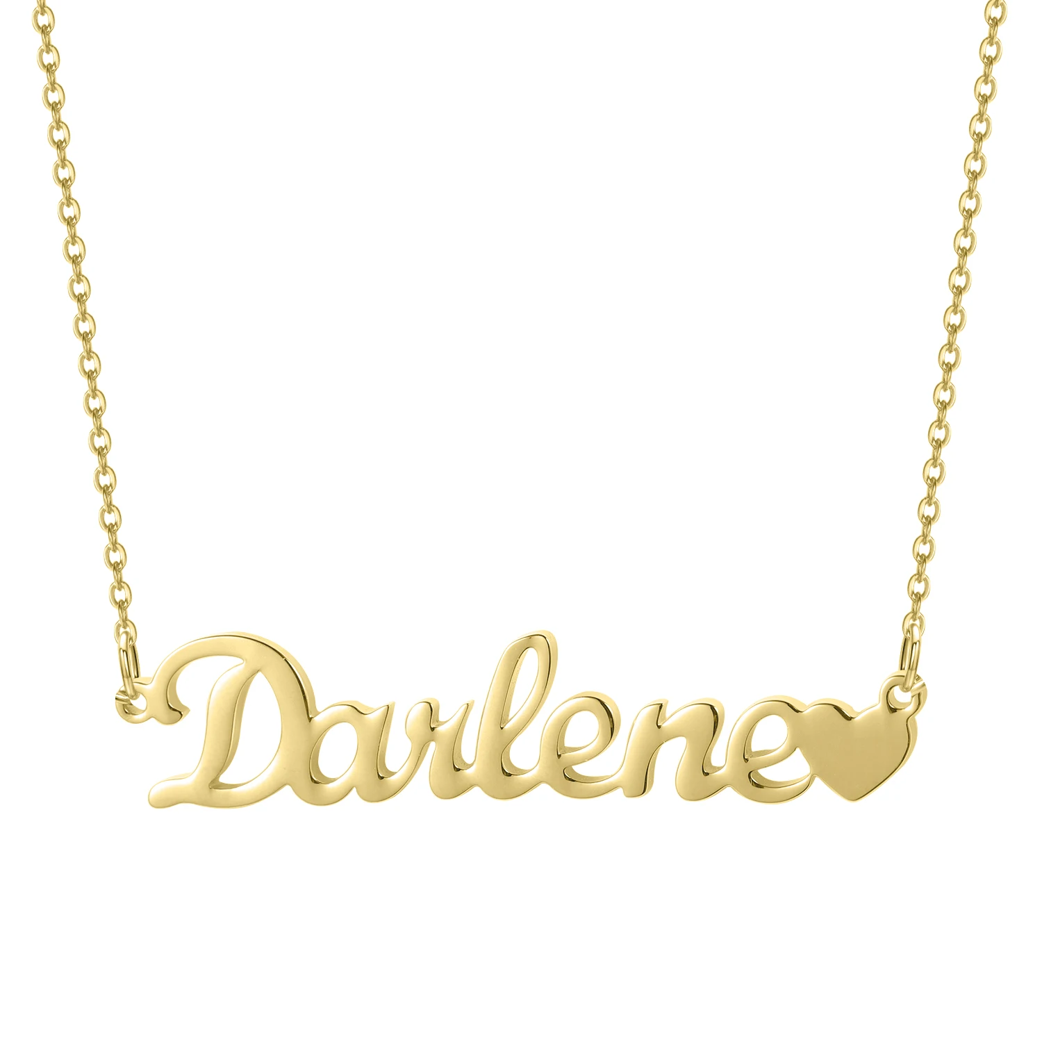 925 Sterling Silver Custom Name 2022 Fashion Heart Dainty Necklace Retro Simple Geometric Pendant Mother's Day Necklaces Gift