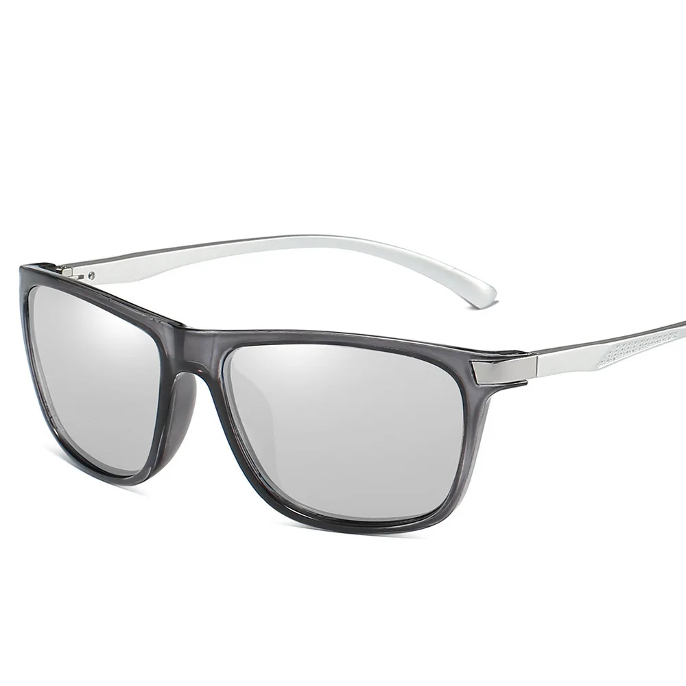 

Driving Silver Anti-Reflective Coating Polarized Pilot Sunglasses Men Transparent Frame Glasses UV400 Fashion sunglass lentes