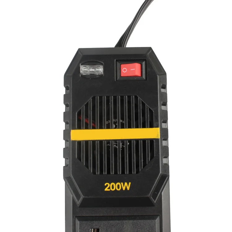2019 популярный автомобильный инвертор 200 Вт 12 В до 220 4 usb порта для ноутбука