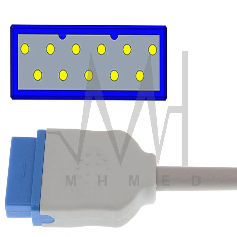 Совместим с кабелем датчика Spo2 GE Marqutte Dash3000 5000 Solar8000 Eagle1000 Nellcor Tech Model монитор для