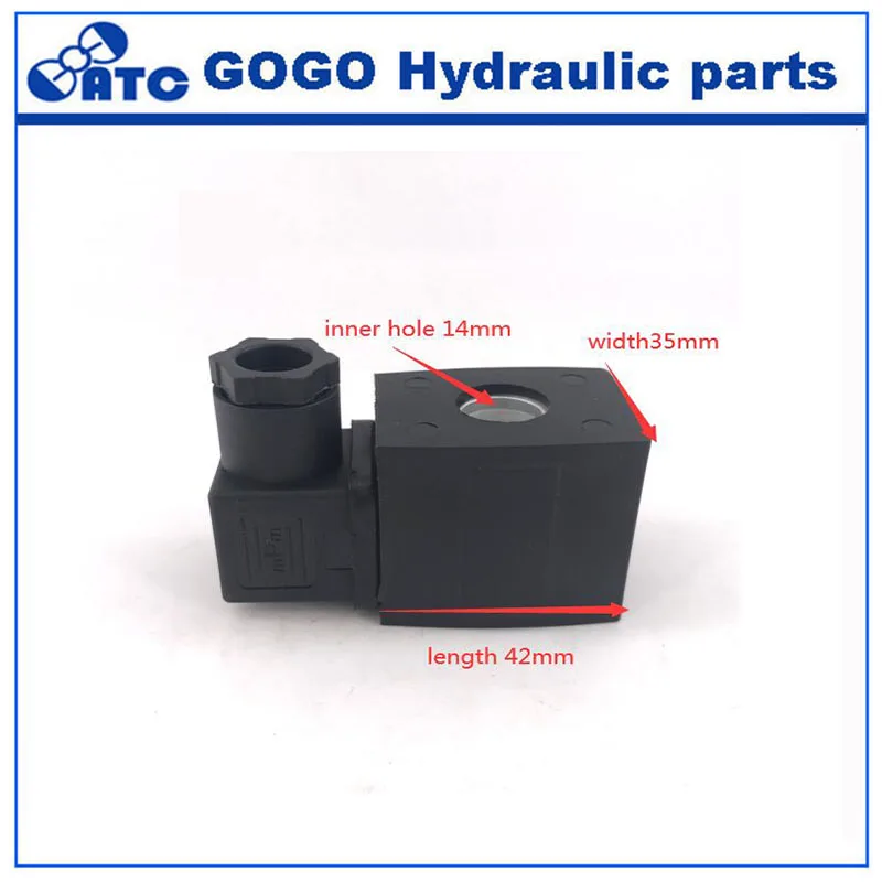 Импульсный клапан ФЛУОРЕСЦЕНТНОЕ внутреннее отверстие катушки 14 мм высота 42