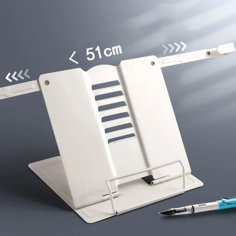 2021 Adjustable Portable Metal Adjustable Reading Book Holder Support Document Shelf Bookstand Tablet Music Score Recipe Stand