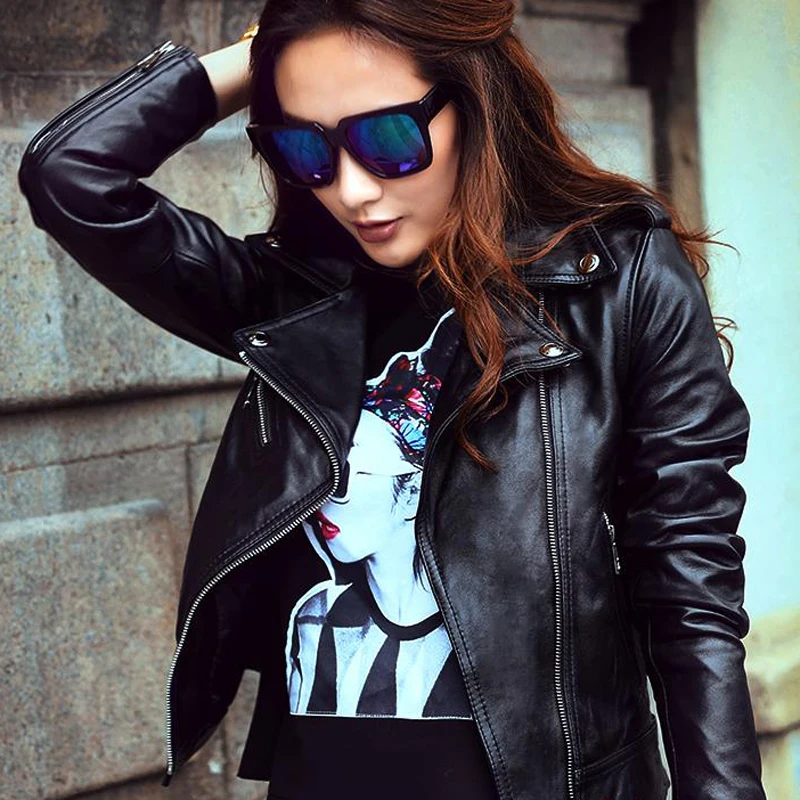 Automotive Women Sheepskin Jacket Trench Coat Short Fashion Street Real Leather Jackets Overcoats Winter Outwear Top Coat XXXXL