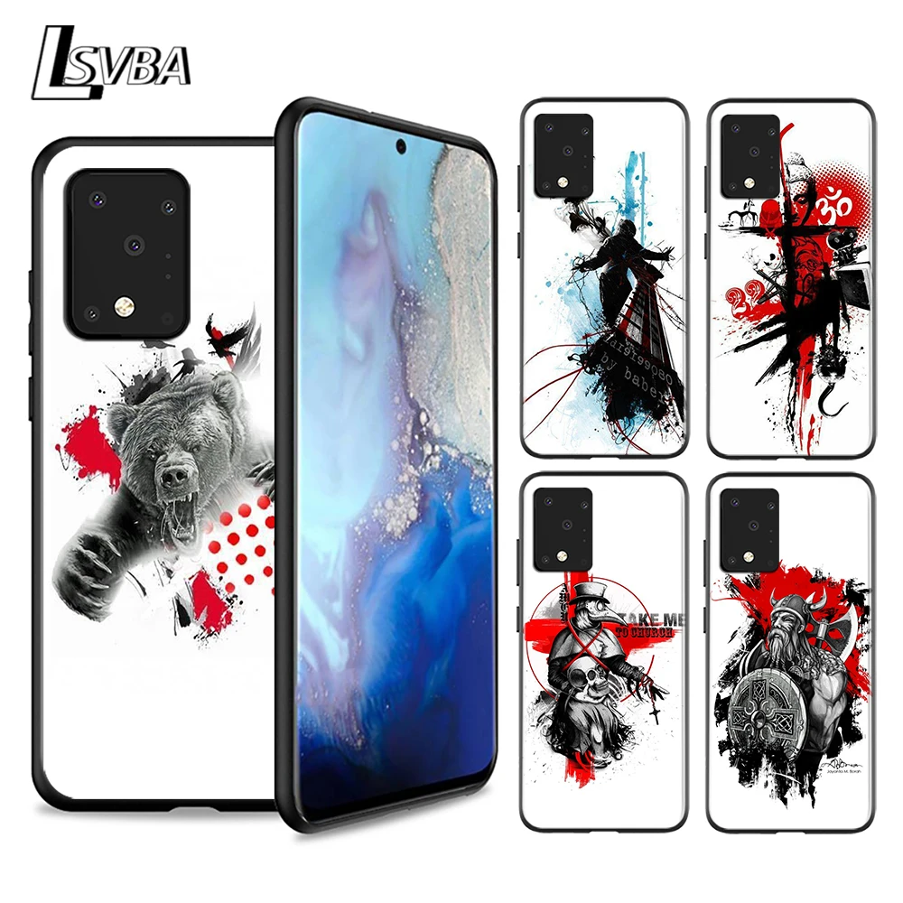 

Black white abstract art For Samsung A72 A52 A02 S A32 A12 A42 A51 A91 A81 A71 A41 A31 A21 S A11 A01 A03 Core UW Phone Case