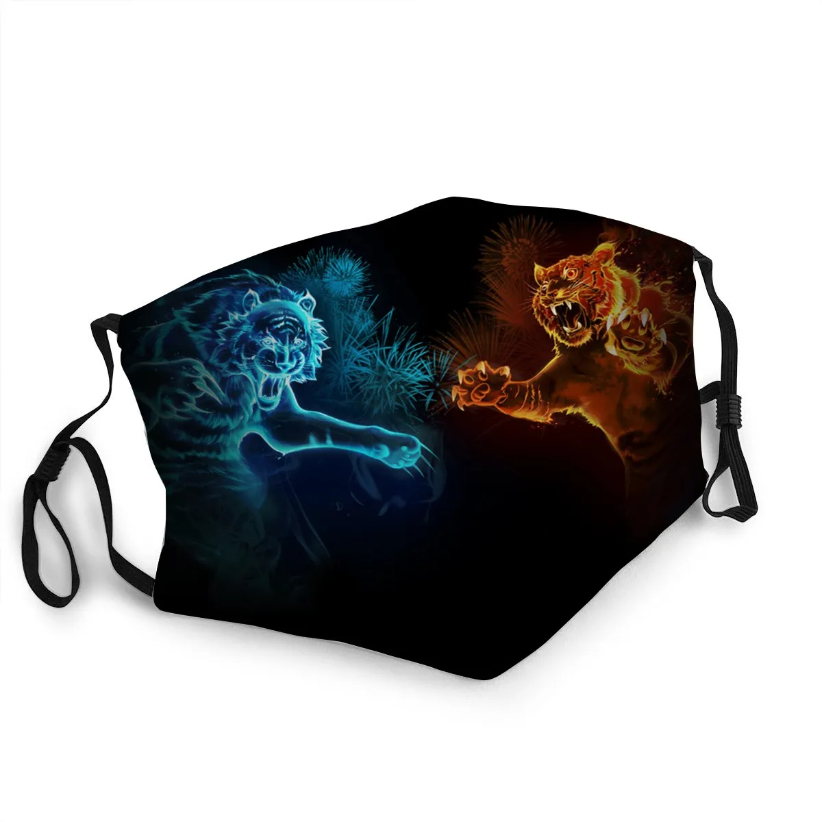 

3d Printing King Of The Forest Tiger Mask Animal Design Harajuku With Pm2.5 Filter Dust Reusable Mask For Man Tiger Sticker Toys