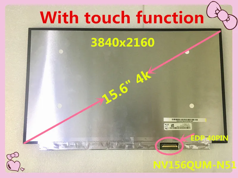 

Бесплатная доставка, сенсорный ЖК-экран 15,6 дюйма 4K 3840X2160 для Lenovo Yoga 720-15IKB