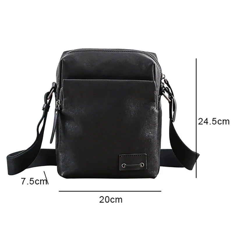 

AETOO One-shoulder bag, men's leather vertical casual small bag, fashion trend head leather men's oblique cross bag