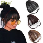 DIFEI спереди искусственная бахрома тонкий тупой клип в челке Наращивание волос Синтетические Искусственные волосы кусок для женщин высокотемпературное волокно