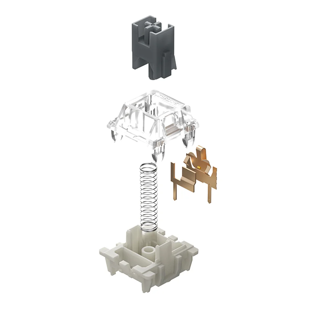 Серебряный переключатель Gateron Pro двойной односекционный пружинный линейный