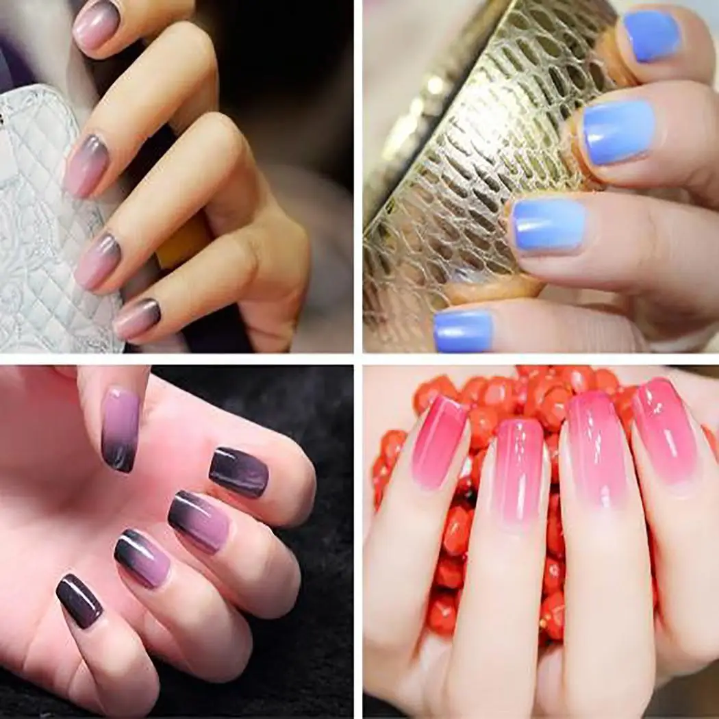 6 мл модный гель для ногтей меняющий температуру всех типов кожи как на рисунке