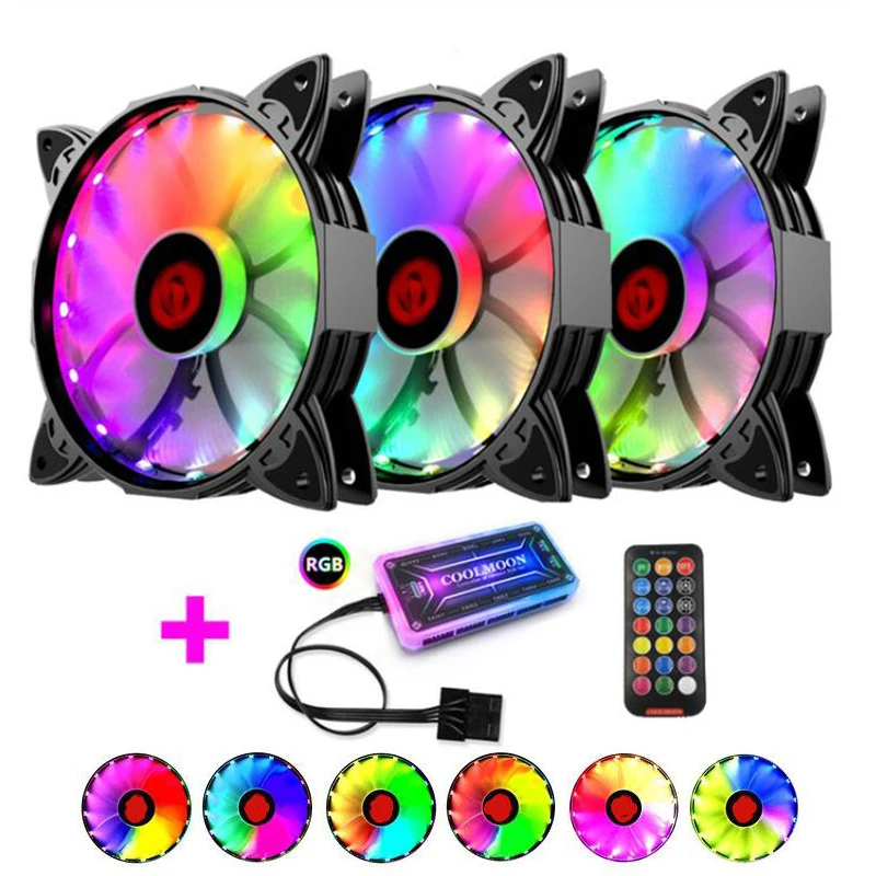 Охлаждающий вентилятор для компьютера чехол ПК кулер с регулируемой RGB