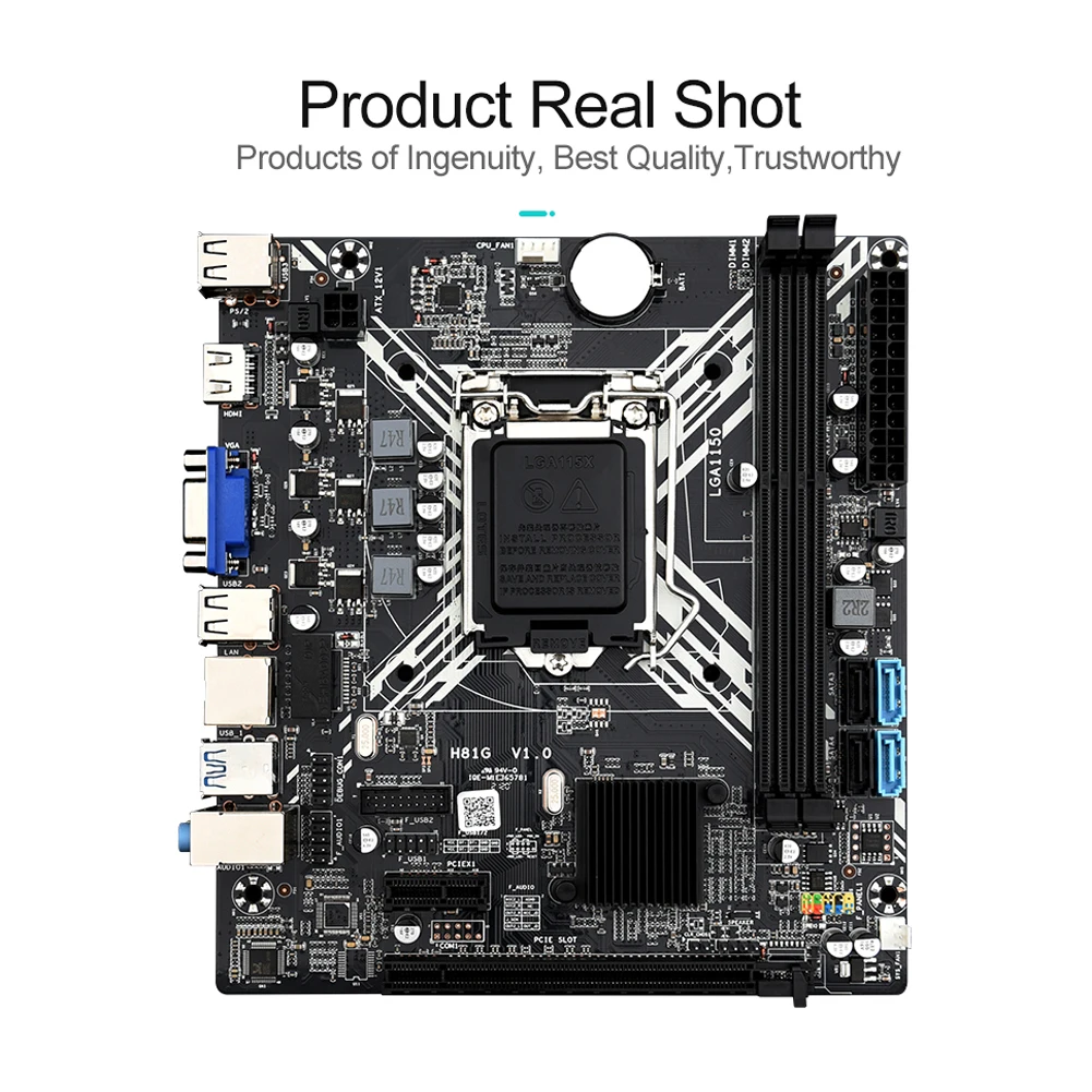 

Материнская плата DDR3 DIMM LGA 1150 M-ATX для настольного компьютера с поддержкой Intel Core Celeron / Pentium E3 V3 SATA2.0 SATA3.0 H81G