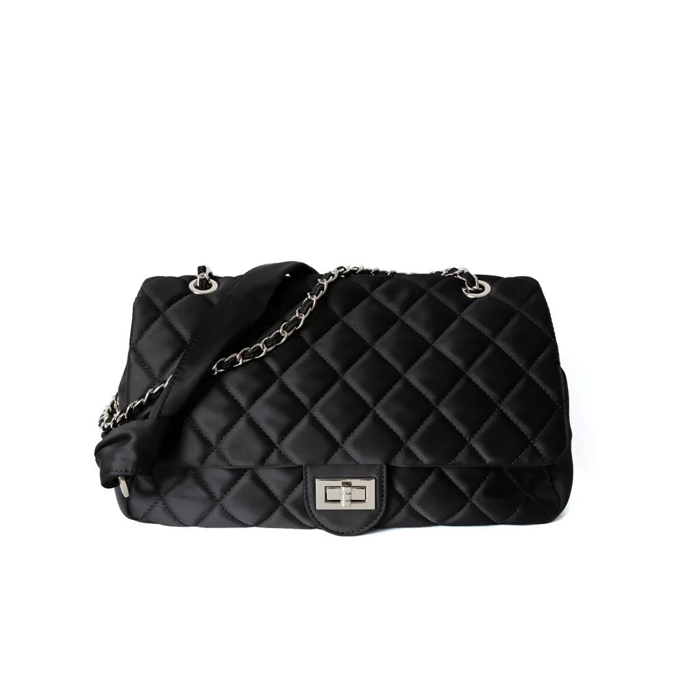 

2020 New Korean-Style Lightweight Shoulder Bag Nylon Oxford Cloth Rhombus Large-Capacity Chain Underarm Bag Canvas Bag