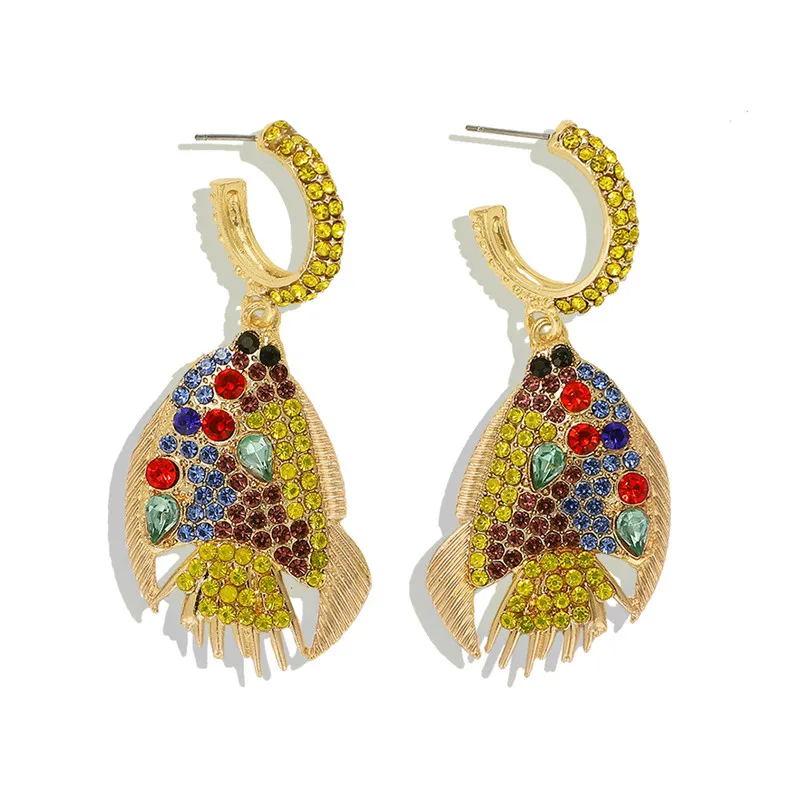 Dvacaman, металлические модные серьги обруча в виде животных, Boho, много цветов, злой глаз/лимонный кристалл, массивные серьги для женщин, подарок, макси ювелирные изделия