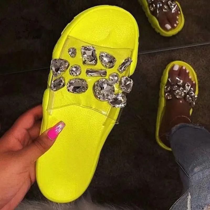 

Sandals Women Summer Casual Slippers Ladies Rubber Gladiator Sandals Female Diamond Flat Shoes Women Sandalias Mujer 2021