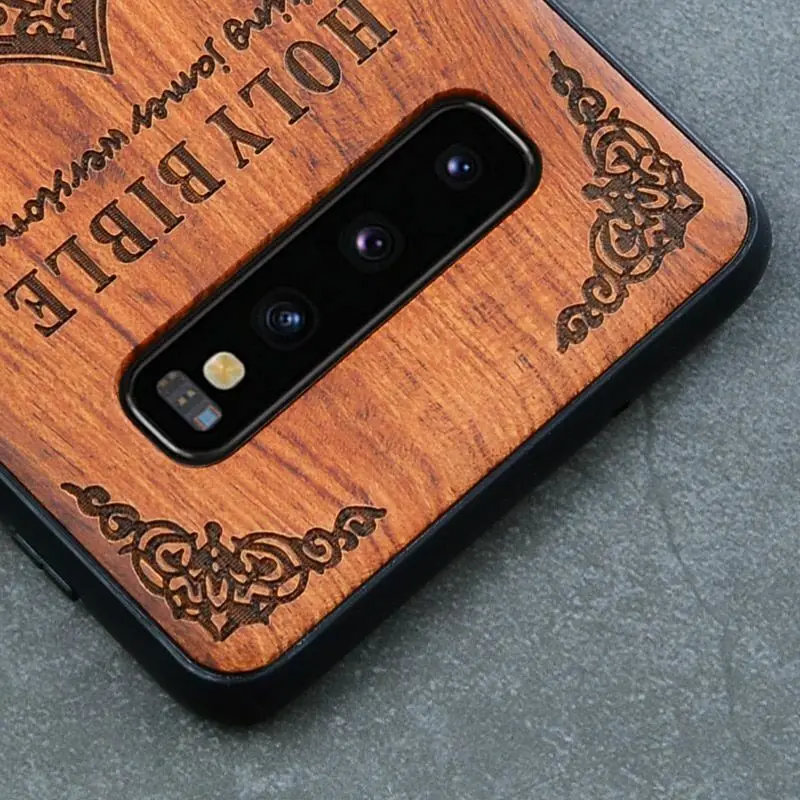 Чехол-накладка LYBALL для Samsung Galaxy бампер из натурального дерева и ТПУ S8 S9 S10 Plus S20 + Note