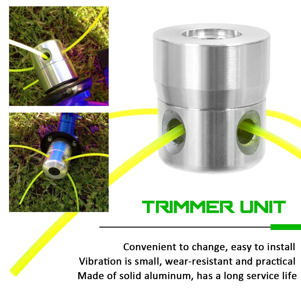 Алюминий Головка триммера по измельчению травы Strimmer для кусторез газонокосилка топ с 4 триммер веревки