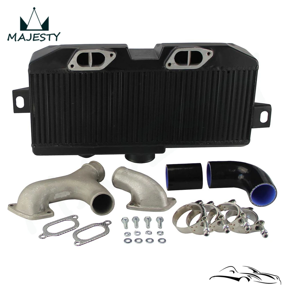 Обновленный верхний монтажный интеркулер черный + Y-образная труба для S ** Ubar 02-07 WRX