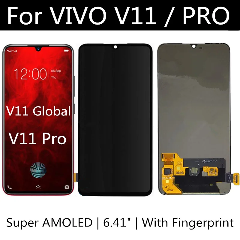 ЖК дисплей и сенсорный экран 6 41 дюйма для VIVO V11 Global market PRO|Экраны мобильных