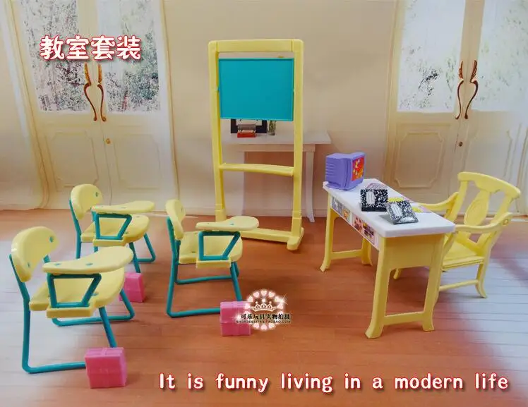 

Набор аксессуаров для куклы Барби, Подлинная школьная мебель для учителя, 1/6 шарнирная кукла, детская игрушка в подарок