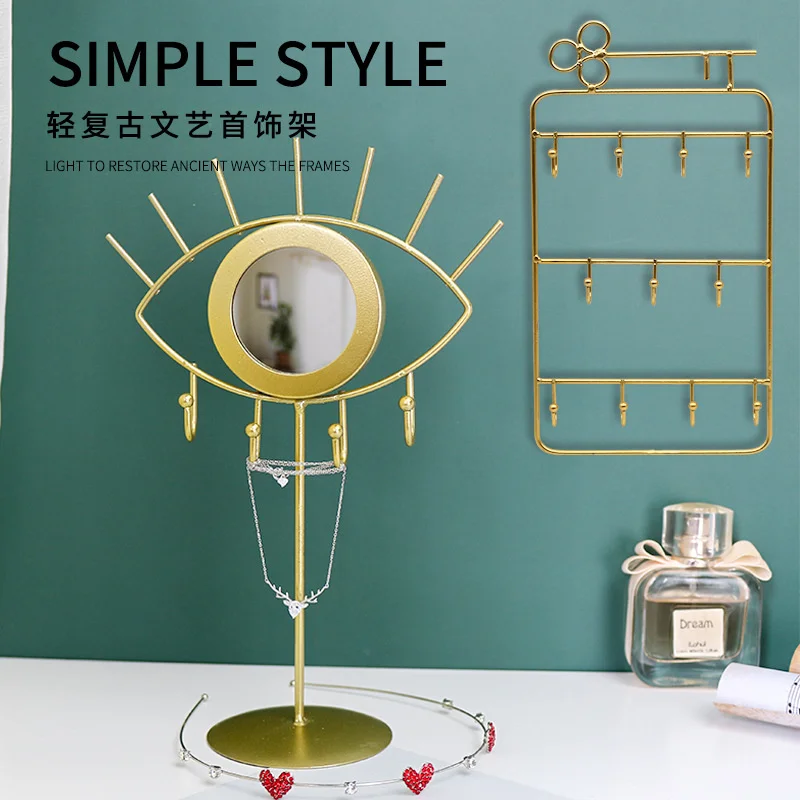 

Простая и креативная железная стойка для хранения украшений и ожерелий