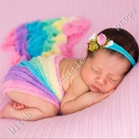 14040cm rainbow stretch knit wrap newborn photography wraps nubble wraps rayon wraps maternity scarf women shawl