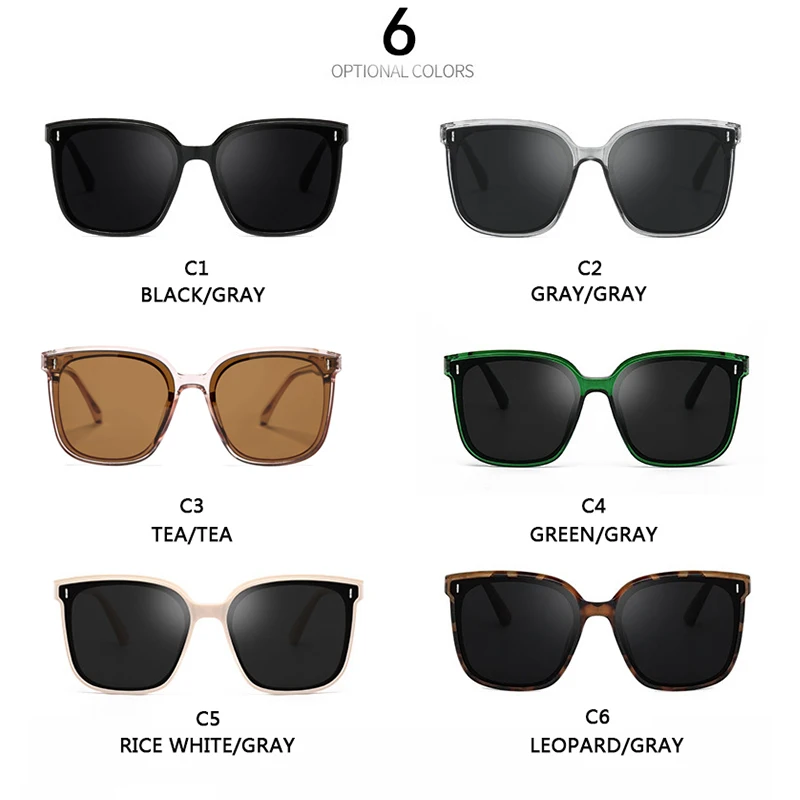 

Retro Oversized Square Sunglasses for Women Men Trendy Classic Style Black Luxury Sun Glasses UV400 Protection