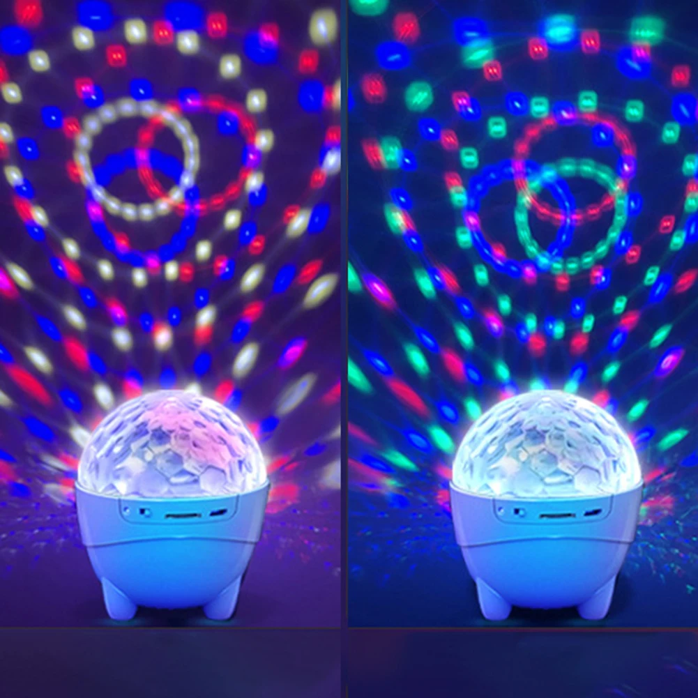 

Disco Party Lamp Starry Lighting Effect Bedroom Dance Projector Music Night Lamp Bluetooth-Compatible Music Light