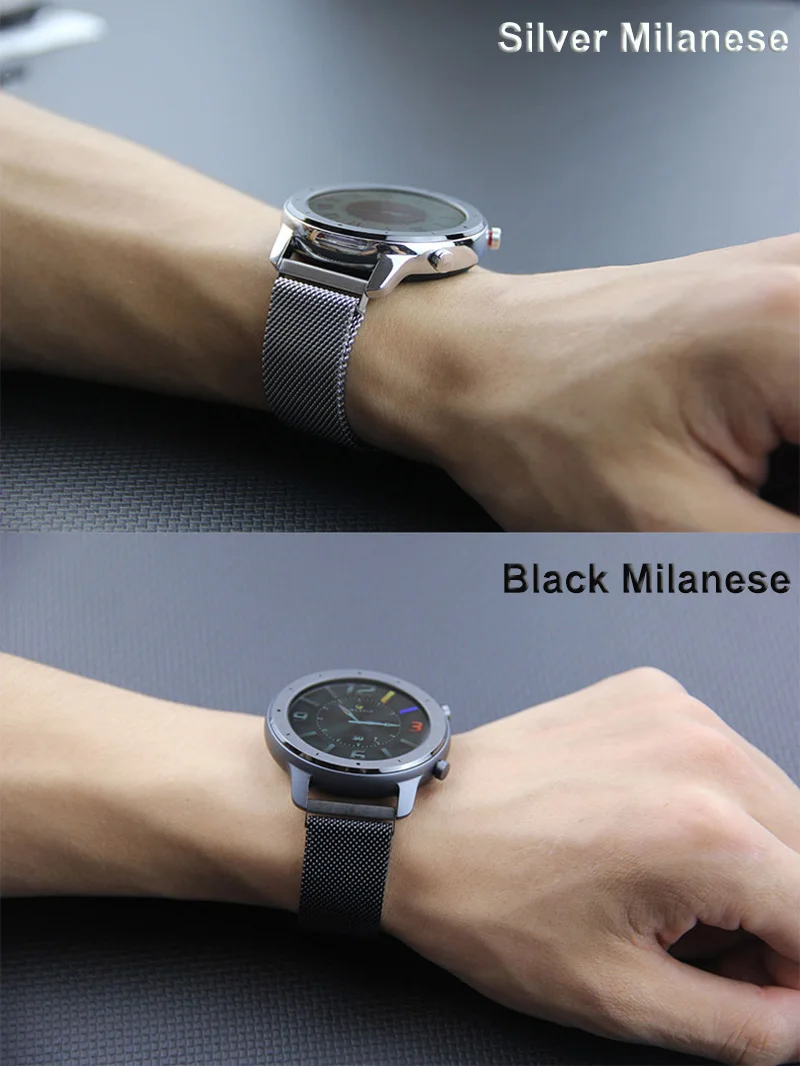 Ремешок для Amazfit GTR ремешок для Xiaomi Amazfit GTR GTS браслет 42 мм 47 мм металлический Миланский ремешок для часов Смарт-часы аксессуары
