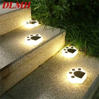 dlmh creative solar underground light led footprint shade outdoor waterproof stairs decorative lamp 2 pack