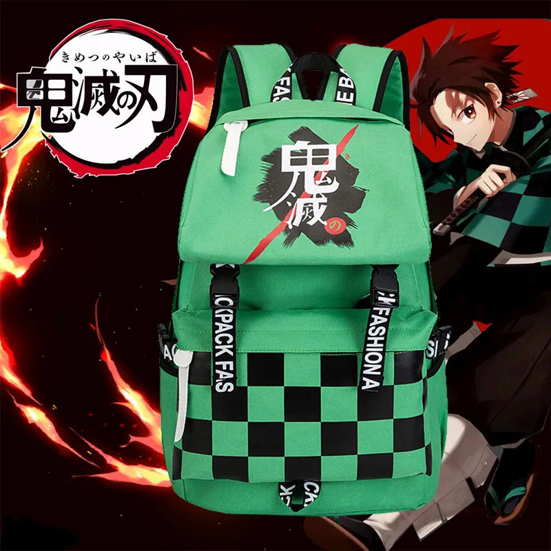 

Новый рюкзак из японского аниме, Студенческая школьная сумка-Рассекатель демонов Kimetsu no Yaiba Kamado Tanjirou, дорожные сумки для косплея, сумка на пл...