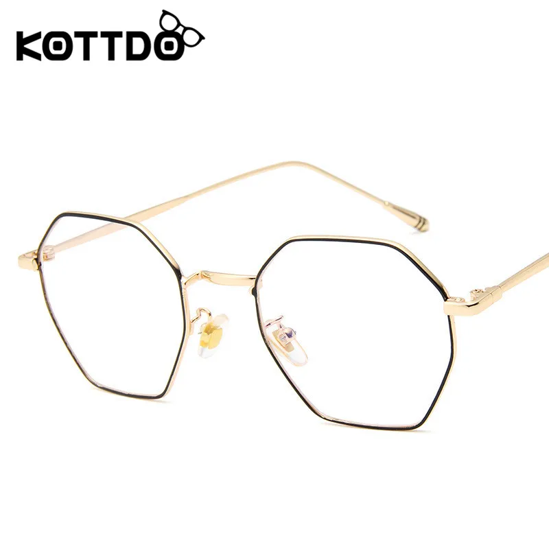 KOTTDO Модные металлические многоугольные мужские оправы для очков винтажные