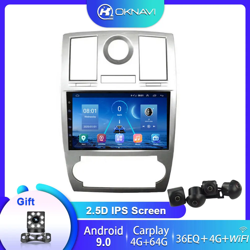 

4G 64G Smart Android 9.0 Car Multimedia Radio Video Player For Chrysler Aspen 300C 2004-2008 RDS DSP 2 Din 360° Rear-view Camera