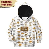 dinosaur camo customize your name 3d all over printed hoodies kids pullover sweatshirt jacket t shirts boy girl cosplay costumes