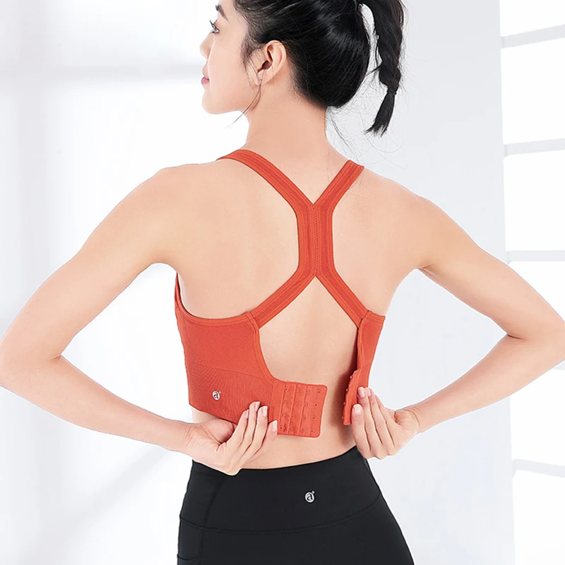 

CAMEL Official Original Yoga Underwear Women Gather Shockproof Beauty Vest Sports Bra High-intensity Running Fitness Bra