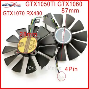 Вентилятор VGA PLD09210S12HH, 12 В, 0,4 А, 87 мм, для видеокарты ASUS GTX1050TI, GTX1060, GTX1070, RX480