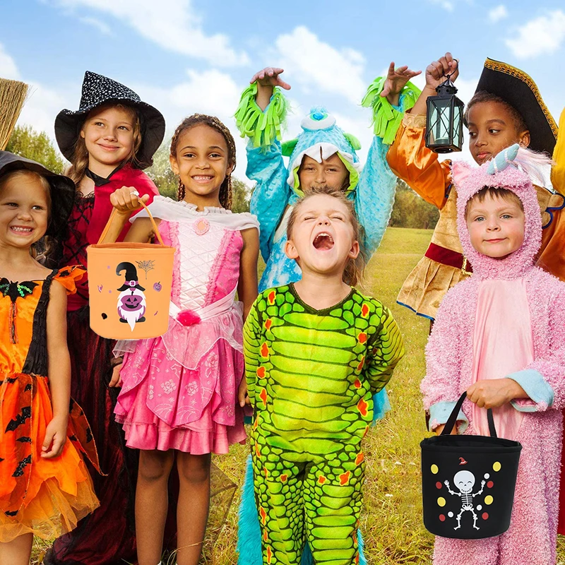 

2021 Halloween Candy Bin Cute Gift Bag Trick or Treat Kids Gift Pumpkin Bat Candy Boxes Halloween Party Decoration Supplies New