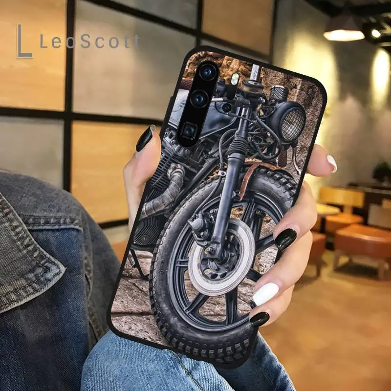 

New Retro Moto Cross Motorcycle Phone Case For Huawei honor Mate P 9 10 20 30 40 Pro 10i 7 8 a x Lite nova 5t cover funda coque