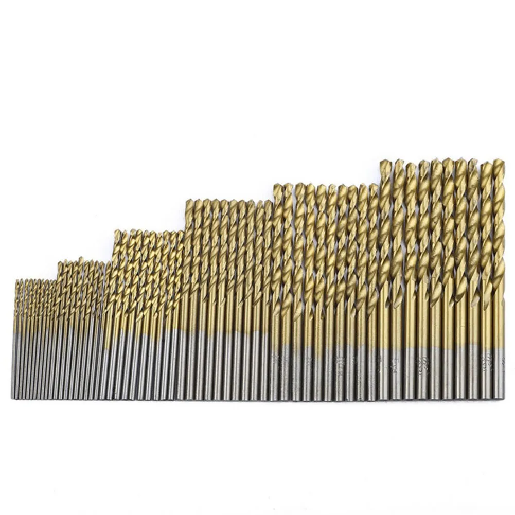 

Metal Drill Bits Speed Steel Titanium Wood 60pcs Coated Drill Drilling