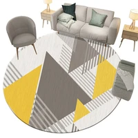 light luxury round geometric carpet art style bedroom living room chair home non slip mat