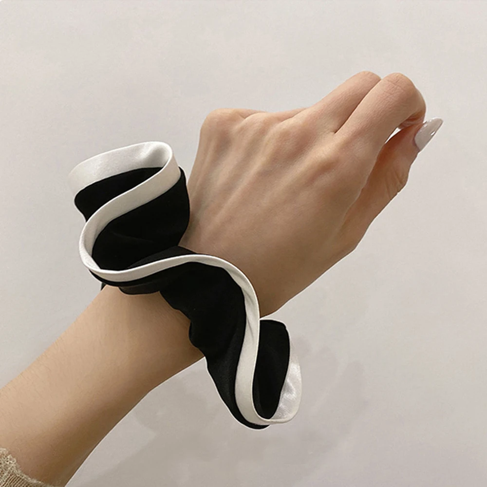 

Hair Accessories For Women Girls Headbands Retro Big Pleated Scrunchies Elastic Rubber Hair Tie Hair Rope Ring Ponytail Holder