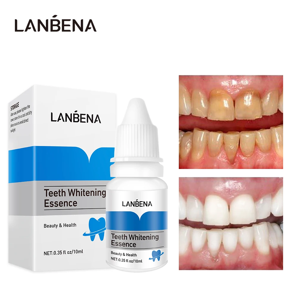 

LANBENA Teeth Whitening Serum Powder Oral Hygiene Cleaning Gel Remove Plaque Stains Tooth Bleaching Dental Tool with Cotton swab